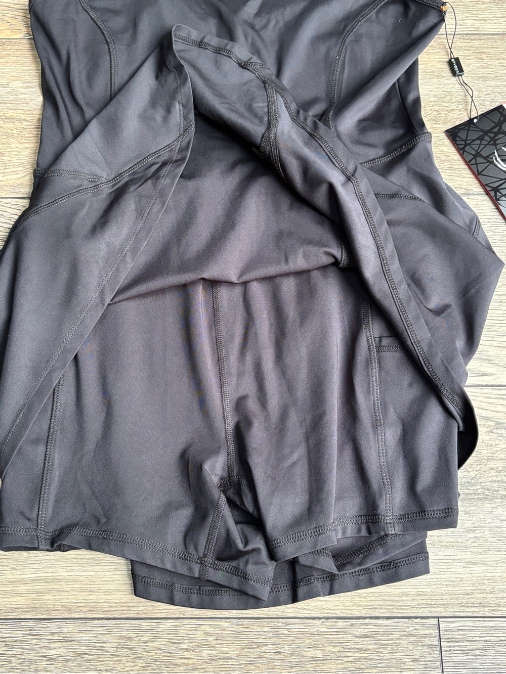 NWT Spyder Activewear Workout Athletic Dress With Shorts Black Sz Medium - Picture 3 of 11
